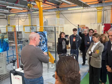 Visite de la vitrine des métiers du nucléaire au lycée Alexis de Tocqueville