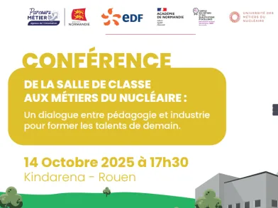 Visuel conférence De la salle de classe aux métiers du nucléaire